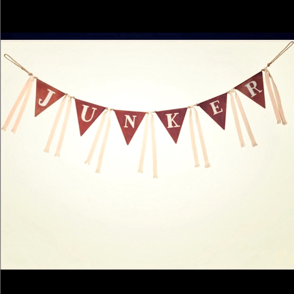 NEW ADORABLY UNIQUE “JUNKER” TIN SIGN 62” LONG